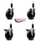 Service Caster 5'' Phenolic Wheel Swivel 1-1/4'' Expand Stem Caster Set 2 Brakes, 4PK SCC-EX20S514-PHS-2-PLB-2-114 - alternate 5